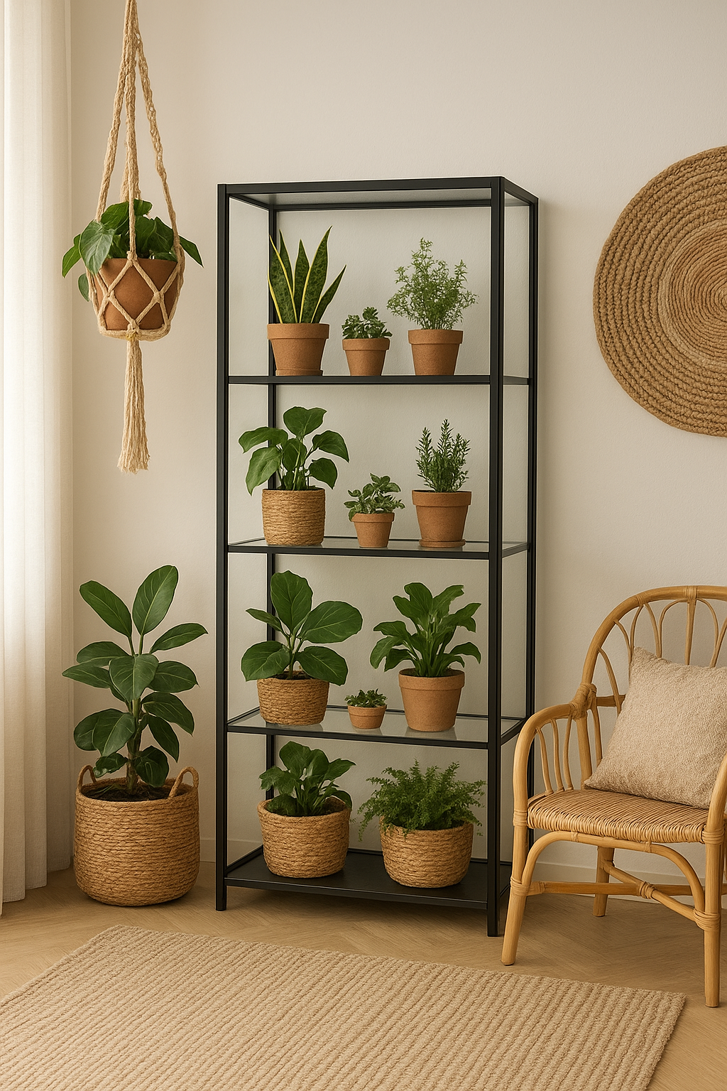 greenhouse set up inside