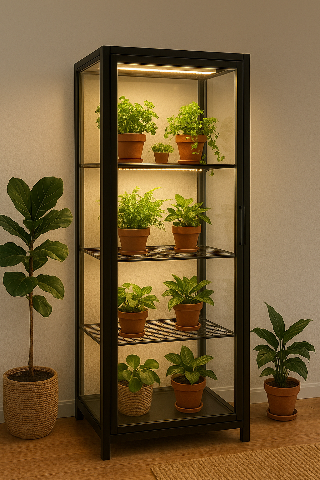 greenhouse set up inside